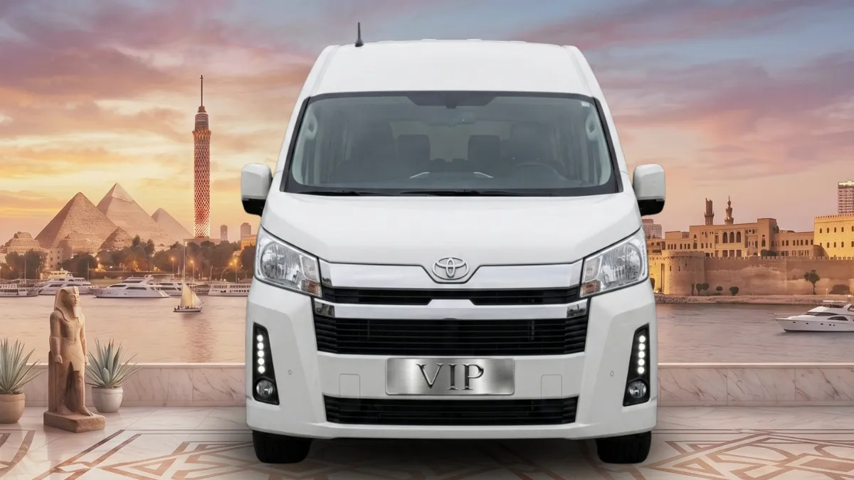 تأجير سيارة VIP - Toyota HiAce High Roof موديل 2025 في مصر